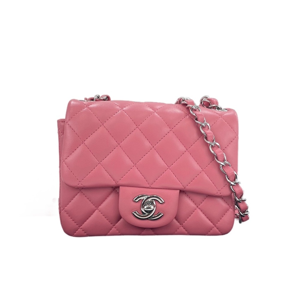 Chanel Mini Matelassé Shoulder Bag, Pink
